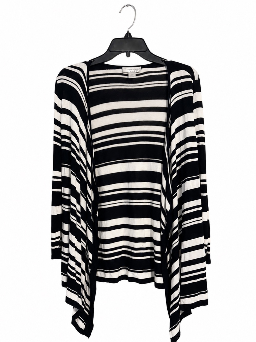 Christopher Banks Striped Open Cardigan Petite Small Lightweight Sweater